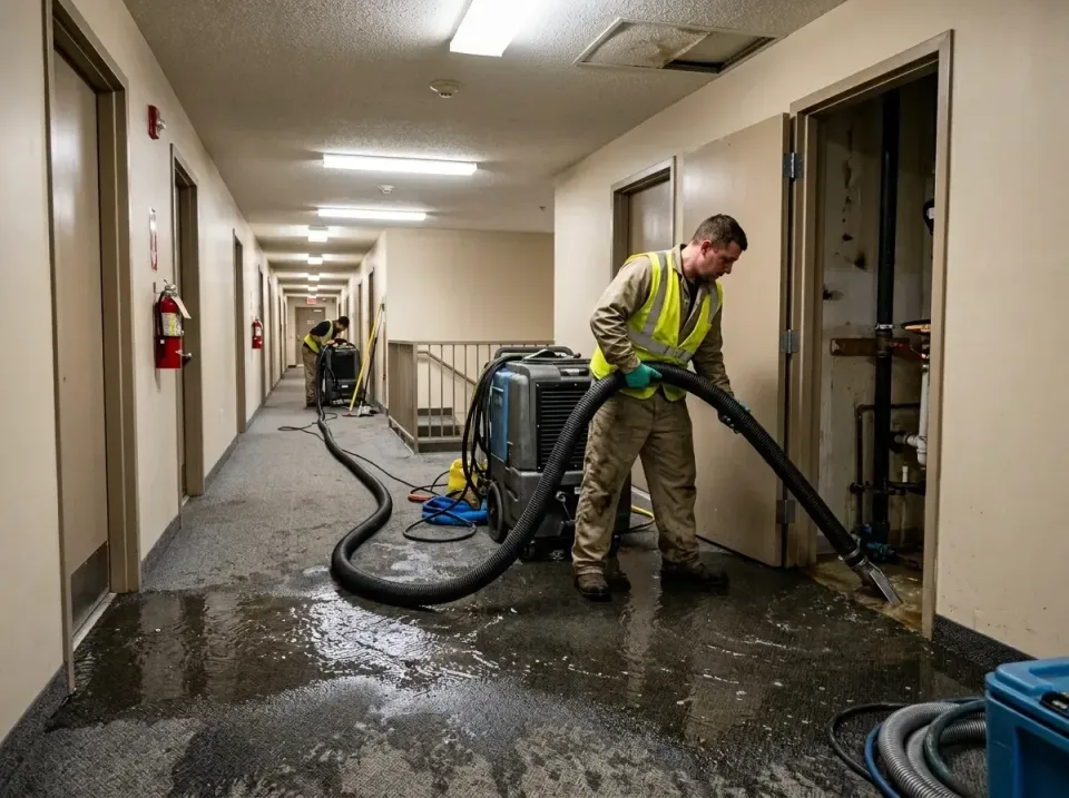 multi-unit-apartment-hallway-f-005 — frequently asked questions, Emergency Burst Pipe Water Extraction & Removal in Flowing…